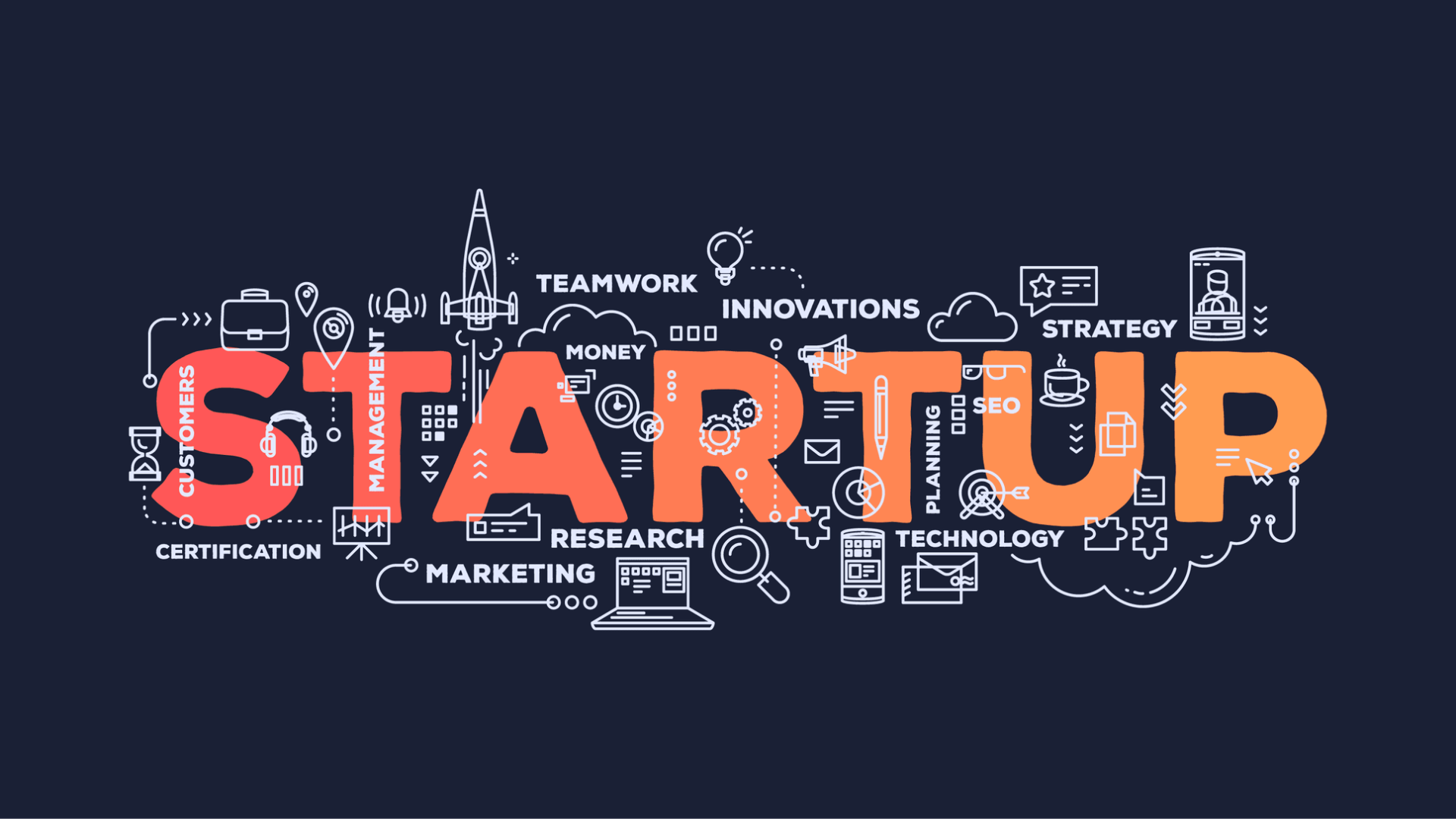 Empreendedores trabalhando em startup de tecnologia e inovação